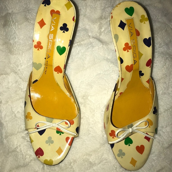Via Spiga Shoes - 9M Via Spiga Poker Card 3” Peep Tie kitten Heel Via Spiga Shoes - 9M Via Spiga Poker Card 3” Peep Tie kitten Heel